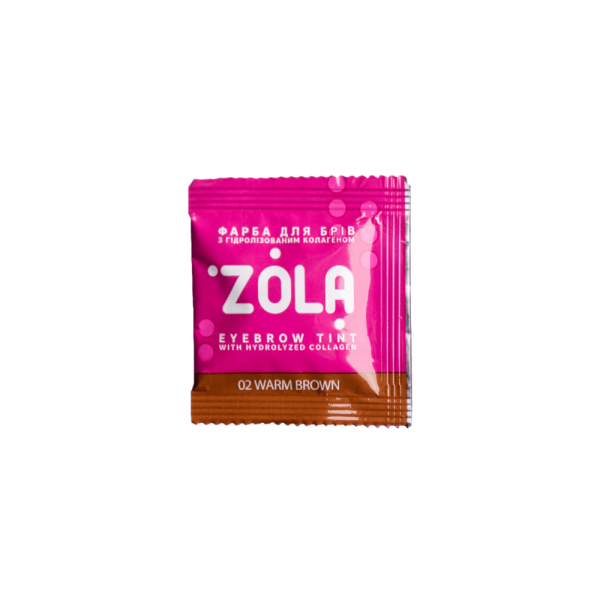 Tinta per sopracciglia con collagene 02 Warm Brown 5ml Zola