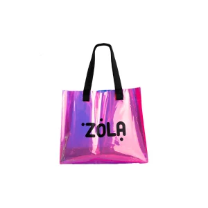 ZOLA Borsa Shopper Rosa Olografica – shopper capiente con effetto luminoso per professionisti e appassionati di beauty