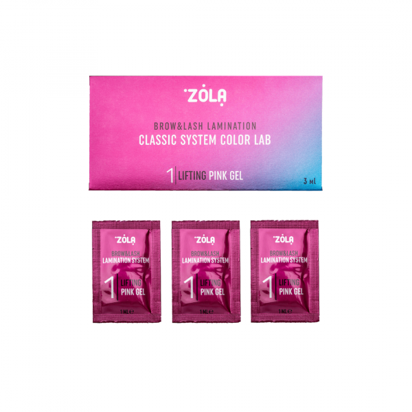 Mini Kit Ciglia & Sopracciglia Composizione #1 ”Lifting Pink Gel Color Lab” Zola