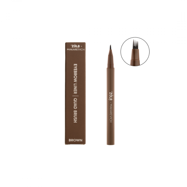 Pennarello Sopracciglia ”Quad Brush Brown” Zola