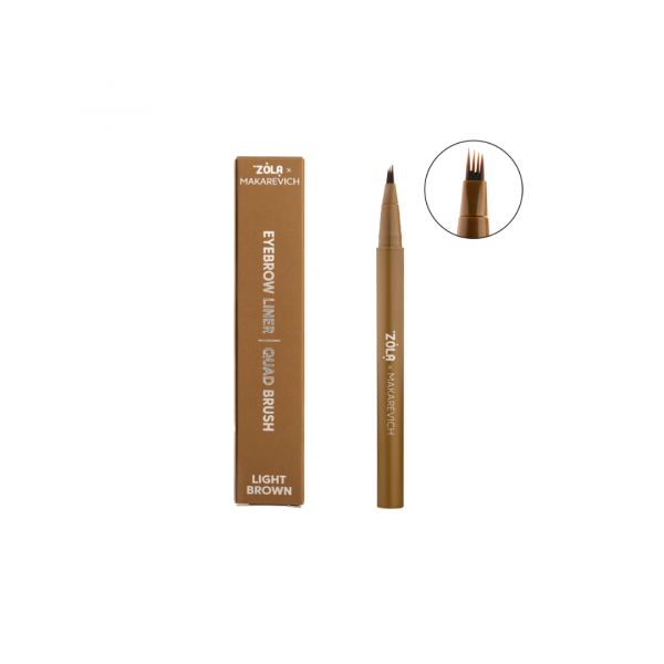 Pennarello Sopracciglia ”Quad Brush Light Brown” Zola
