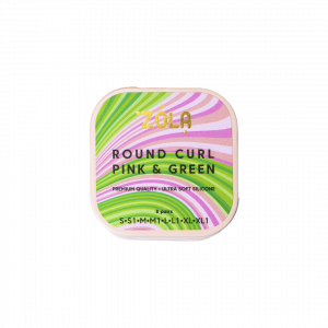 ROUND CURL PINK & GREEN PADS