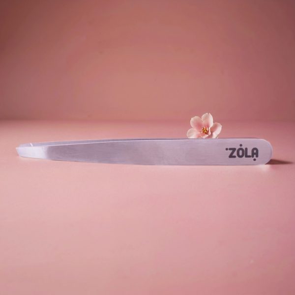 Pinzette Sopracciglia Punta Obliqua ”Silver” Zola